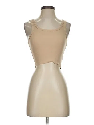Pre-owned Sunday Best Tank Top Tan Strapless Neckline Tops