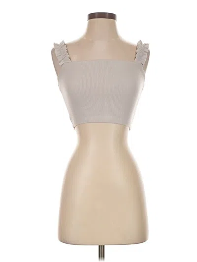 Pre-owned Sunday Best Tank Top Tan Strapless Neckline Tops