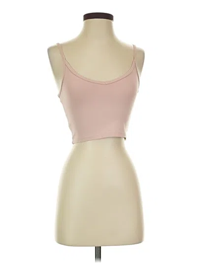 Pre-owned Sunday Best Tank Top Tan Strapless Neckline Tops In Brown