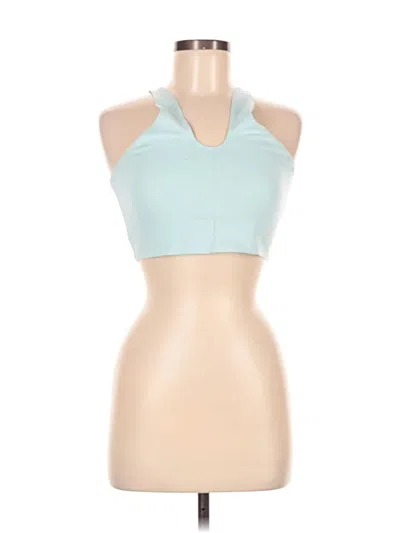 Pre-owned Sunday Best Tank Top Teal Halter Neckline Tops In Blue