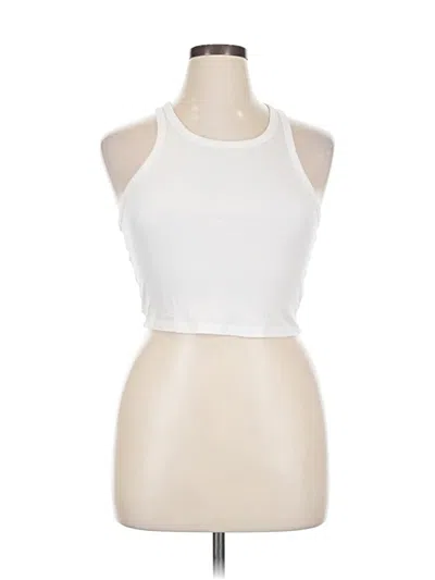 Pre-owned Sunday Best Tank Top White Halter Neckline Tops