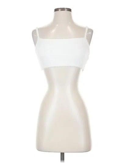 Pre-owned Sunday Best Tank Top White Strapless Neckline Tops