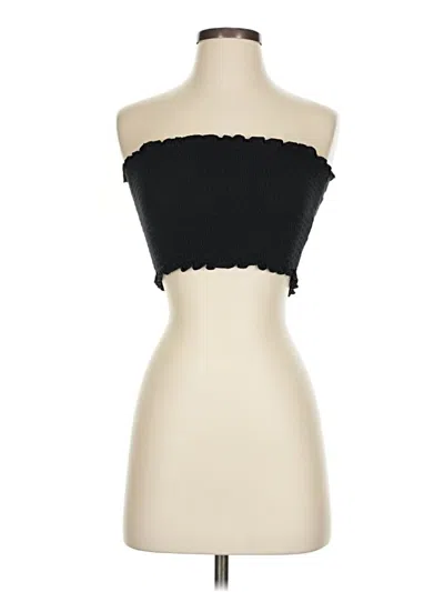 Pre-owned Sunday Best Tube Top Black Strapless Neckline Tops