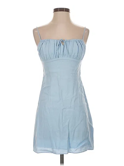 Pre-owned Sunday Best Tube Top Blue Strapless Neckline Tops
