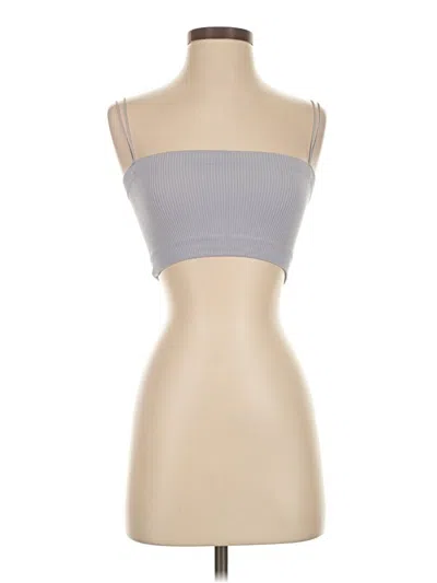 Pre-owned Sunday Best Tube Top Gray Strapless Neckline Tops