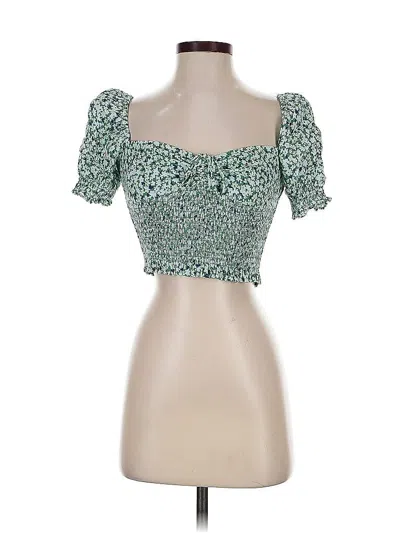 Pre-owned Sunday Best Tube Top Green Sweetheart Neckline Tops