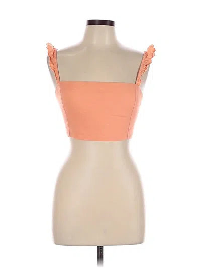 Pre-owned Sunday Best Tube Top Orange Strapless Neckline Tops
