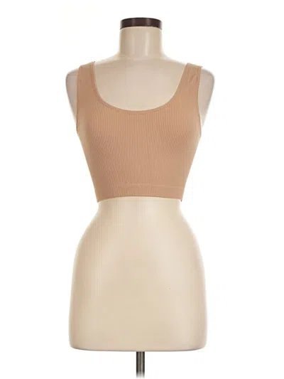 Pre-owned Sunday Best Tube Top Tan Strapless Neckline Tops