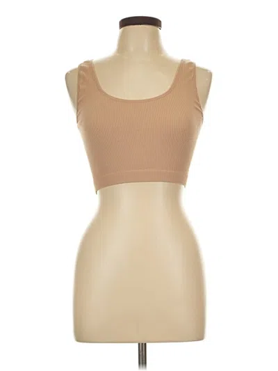 Pre-owned Sunday Best Tube Top Tan Strapless Neckline Tops