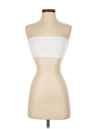 Pre-owned Sunday Best Tube Top White Strapless Neckline Tops