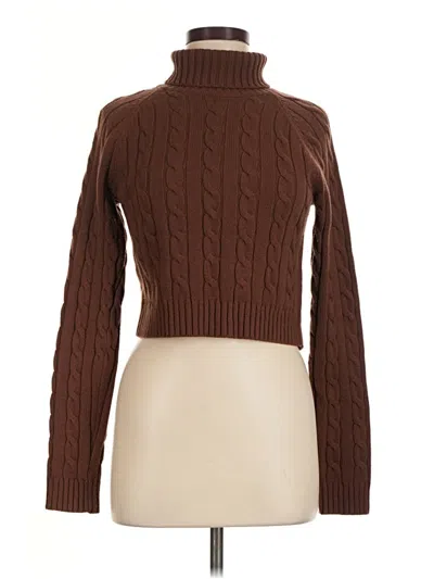 Pre-owned Sunday Best Turtleneck Sweater In Brown