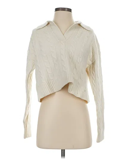 Pre-owned Sunday Best Wool Cardigan Sweater In White