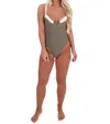 Sunday Brunch Under The Sun One Piece Swimsuit In Brown In Green