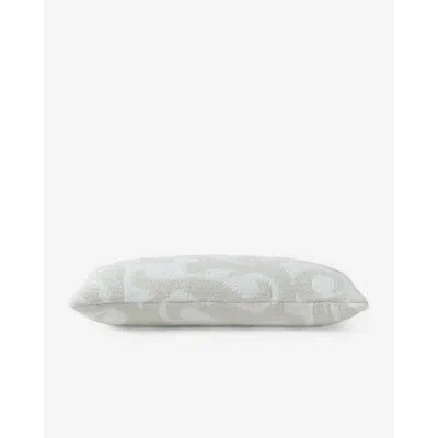 Sunday Citizen Cloud Silque Woodland Lumbar Pillow In Clear White,lily White Floral