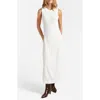 Sunday Citizen Knit Slit Hem Nightgown In White