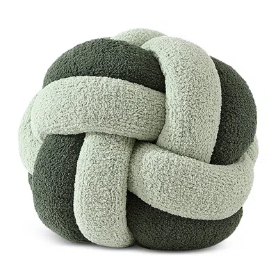 Sunday Citizen Knot Decorative Pillow In Sage - Moss