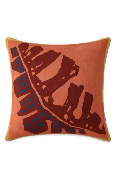Sunday Citizen Leaf Sketch Accent Pillow In Orange