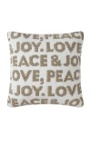 Sunday Citizen Love, Peace, And Joy Throw Pillow In Cream