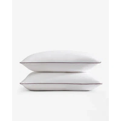 Sunday Citizen Luxe Rayon From Bamboo Sham Set With Piping In White,fig