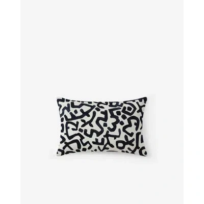 Sunday Citizen Maya Small Lumbar Pillow In Off White Abstract