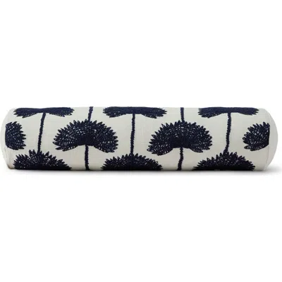 Sunday Citizen Palm Leaf Embroidered Cotton Bolster Pillow In Multi