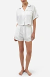 Sunday Citizen Piped Cotton Blend Pajamas In White