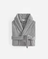 Sunday Citizen Ribbed Bath Robe In Pearl Gray