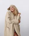 Sunday Citizen Ribbed Hooded Bath Robe In Biscotti