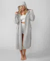 Sunday Citizen Ribbed Hooded Bath Robe In Cloud Grey