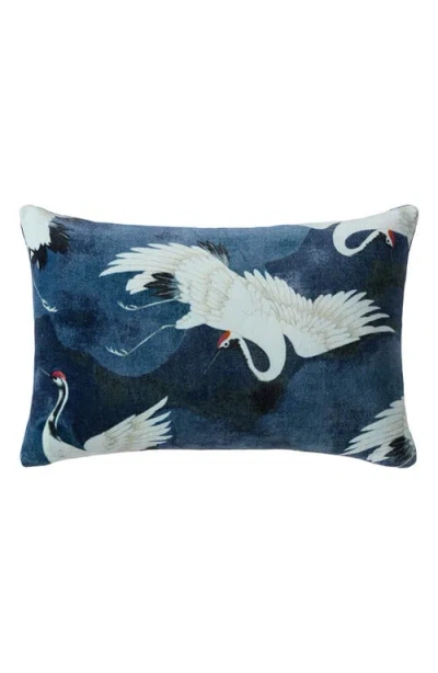 Sunday Citizen Small Crane In The Clouds Accent Pillow In Blue