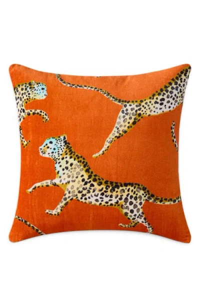 Sunday Citizen Small Leaping Leopard Accent Pillow In Multi