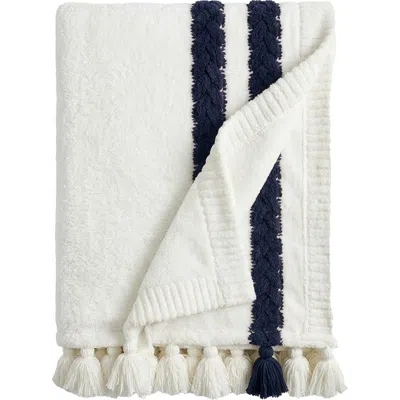 Sunday Citizen Snug Braided Stripe Throw Blanket In Neutral