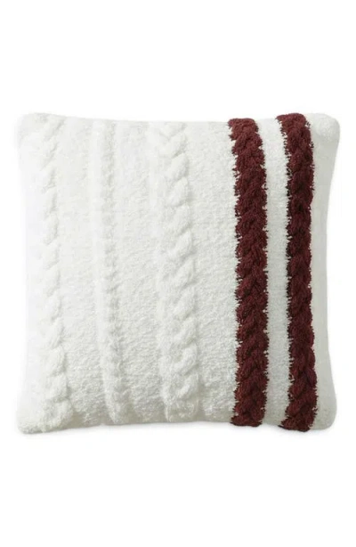 Sunday Citizen Snug Braided Stripe Throw Pillow In White