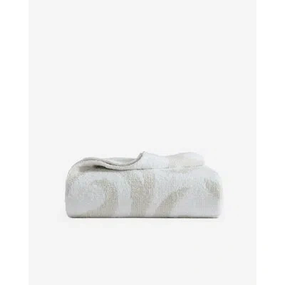 Sunday Citizen Snug Casablanca Bed Blanket In Cloud Gray,off White