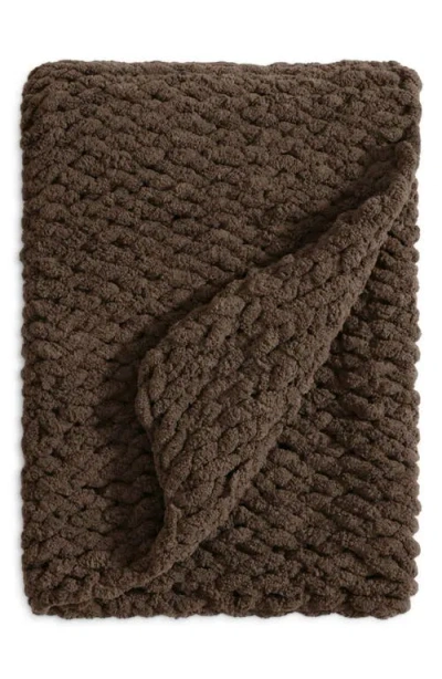 Sunday Citizen Snug Loose Knit Throw Blanket In Brown