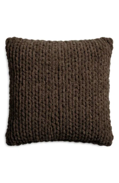 Sunday Citizen Snug Loose Knit Throw Pillow In Brown