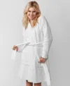 Sunday Citizen Snug Ribbed Cardigan Robe In Clear White