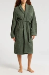 Sunday Citizen Snug Waffle Robe In Green