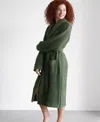 Sunday Citizen Snug Waffle Robe In Moss