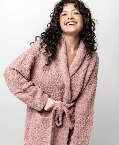 Sunday Citizen Snug Waffle Robe In Rose