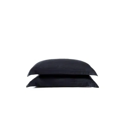Sunday Citizen Viscose From Bamboo Sham Pair, Queen In Black