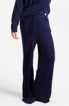 Sunday Citizen Wide Leg Knit Pants In Blue