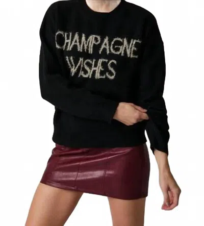 Sunday Edition Champagne Wishes Sweater In Black
