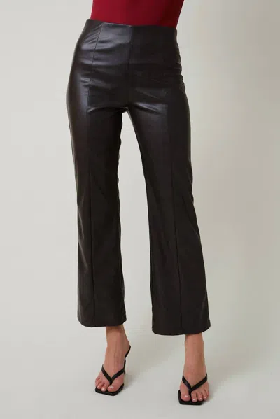 Sunday Edition Faded Faux Leather Pants In Charcoal In Black
