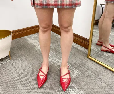 Sunday Edition Front Slit Mini Skirt In Red Plaid