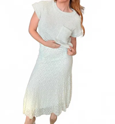 Sunday Edition Lace Maxi Skirt In Cream In White