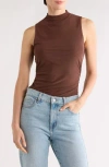 Sunday Edition Mesh Top In Brown