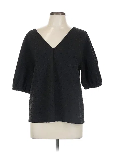 Pre-owned Sunday In Brooklyn 3/4 Sleeve Blouse In Black