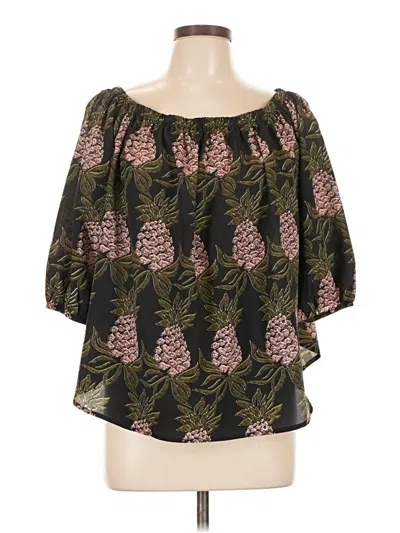 Pre-owned Sunday In Brooklyn 3/4 Sleeve Blouse In Black