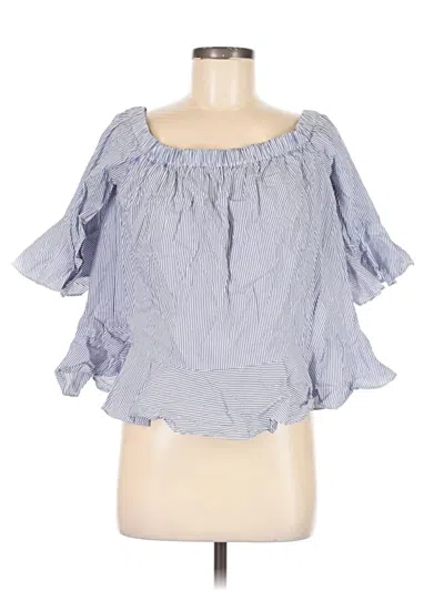 Pre-owned Sunday In Brooklyn 3/4 Sleeve Blouse In Blue